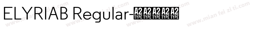 ELYRIAB Regular字体转换